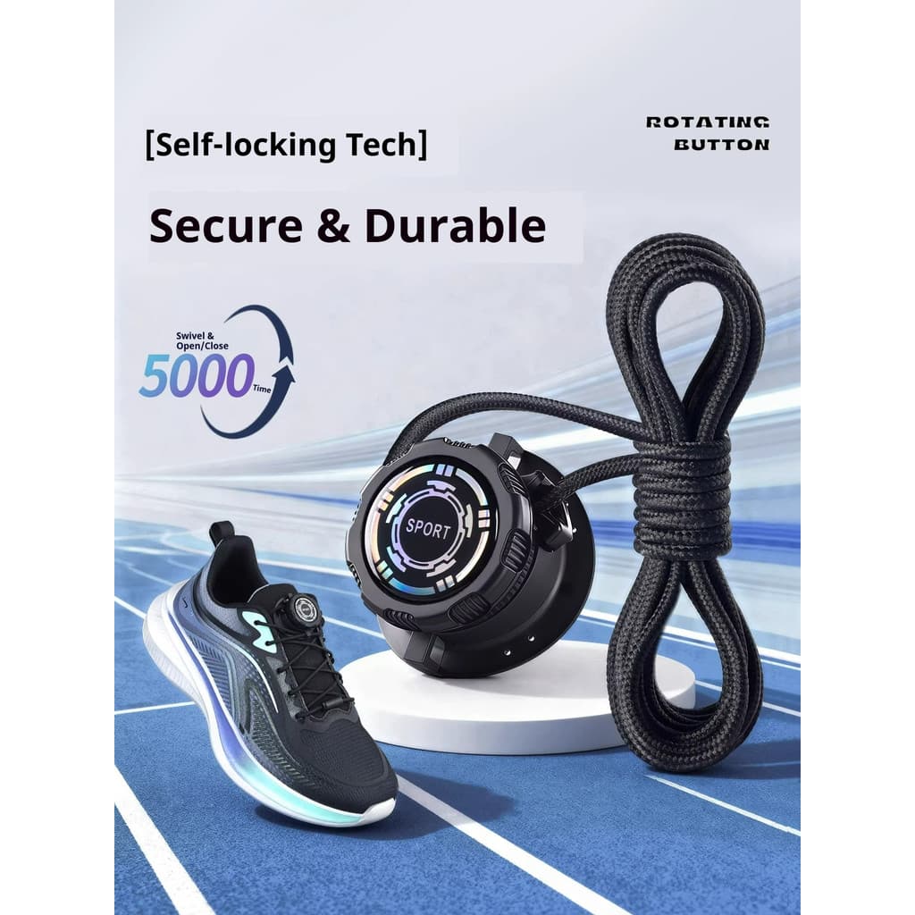 1 Par De Cadarços Automáticos Para Tênis Ao Ar Livre , Fácil Instalação , Fivela Giratória , Corda Grossa , Acessórios D