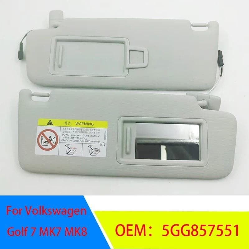 Viseira Solar Para Carro Esquerda Direita 5GG857551 Substituição De Acessório Interior Do VW MK7 2014 2015 2016 2017 Peç
