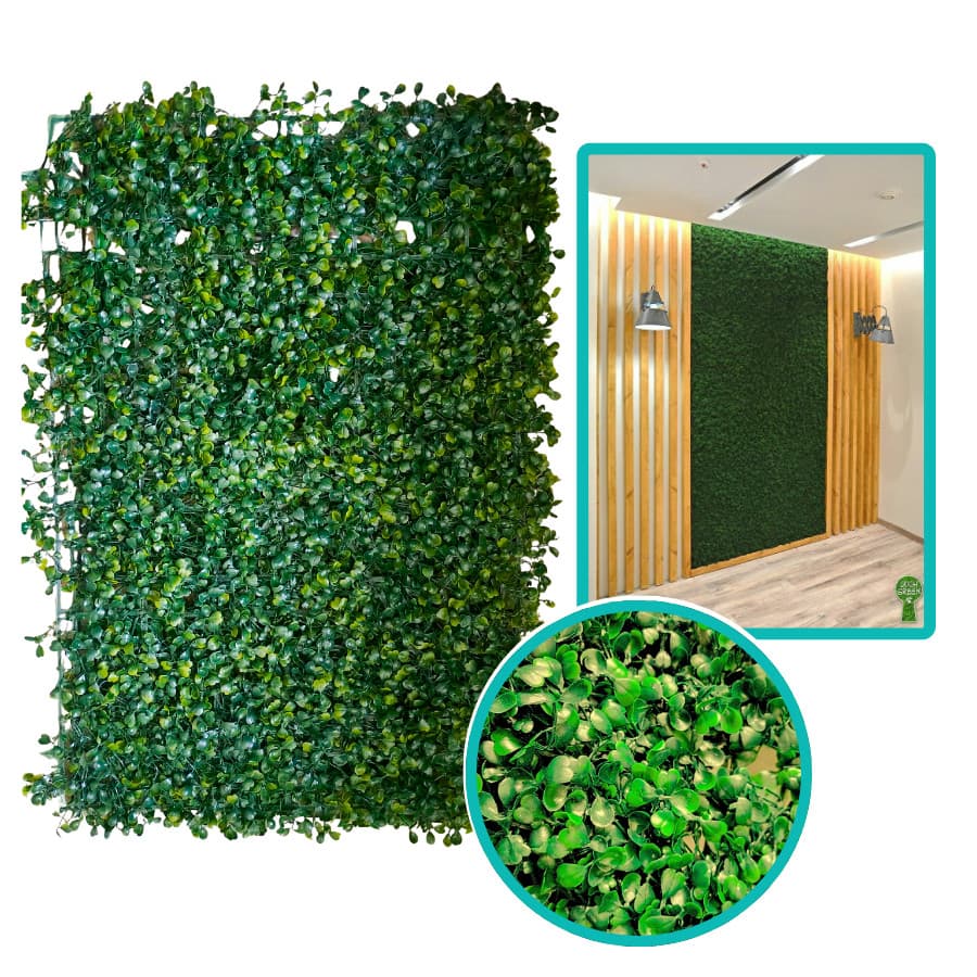 Placa Painel Planta Artificial Buchinho Jardim Grama Muro Inglês Decoração 40x60cm