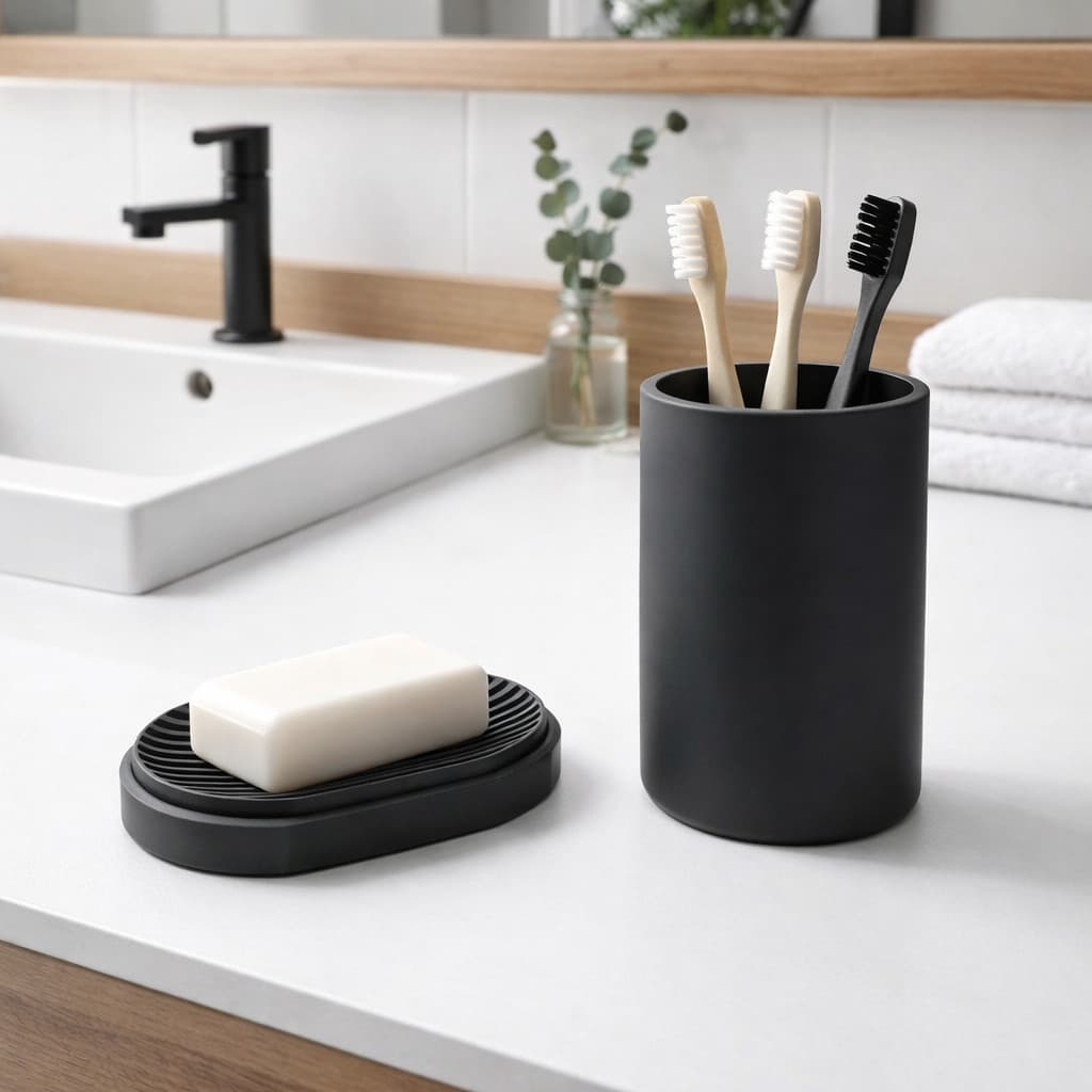 Porta Escova de Dentes, Saboneteira ou KIT Design Moderno Decorativo
