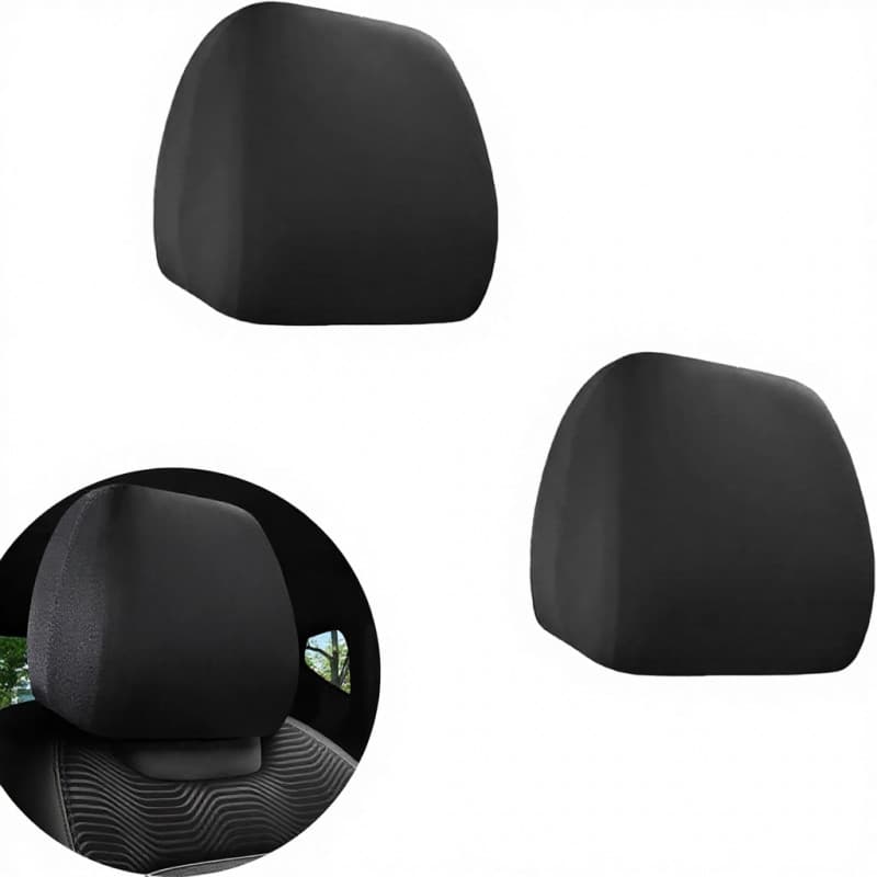 2 Pçs Capa De Encosto De Cabeça Do Assento De Carro Estiramento Respirável Reutilizável Proteção Flexível Para Carros/Va