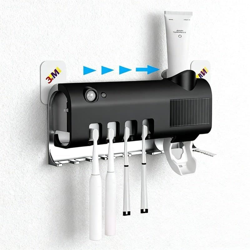 1/2/3 Pcs Escova De Dentes EléTrica Preto Com Suporte TéCnico AvançAdo