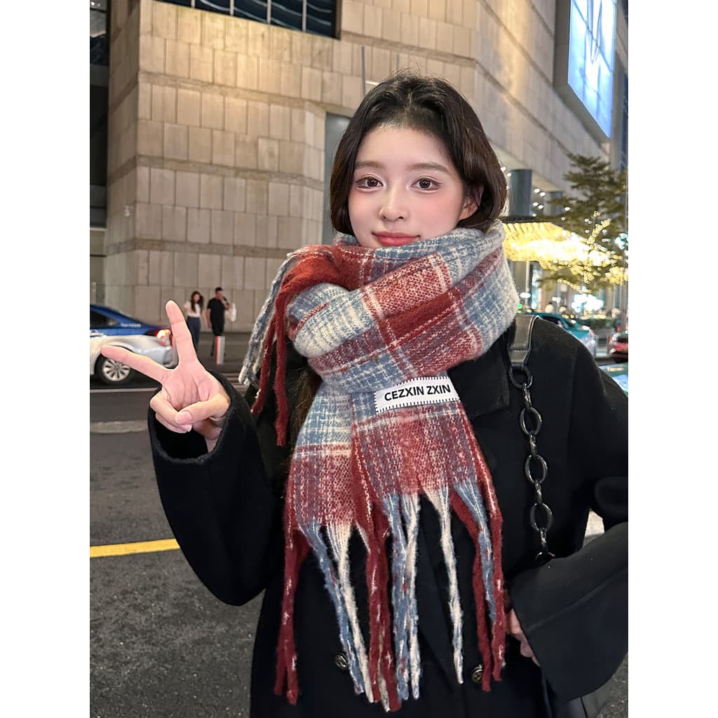 Cachecol feminino inverno 2025 novo estilo outono inverno estilo coreano atmosfera estudante enviar mãe enviar namorada 