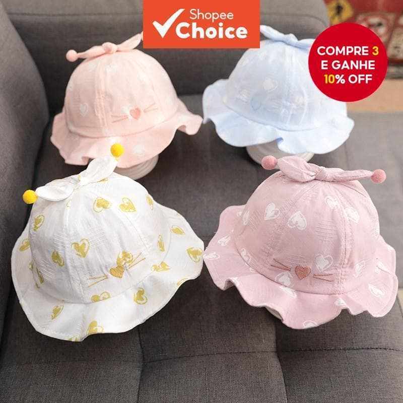 Bonito Estampado Criança Chapéu De Pescador Ao Ar Livre Turismo Praia Sombinha Bebê Lazer