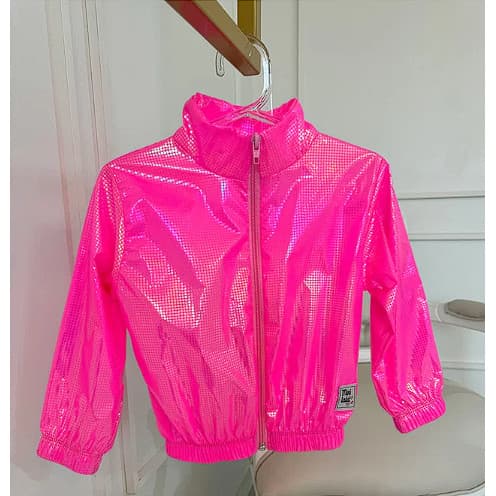 Jaqueta Corta Vento Kids/Infantil Rosa NEON ARCO-IRIS