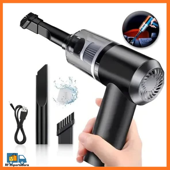 Mini Aspirador de Pó Soprador Portátil Sem Fio Sucção 3 em 1 USB Recarregável Bivolt 120w