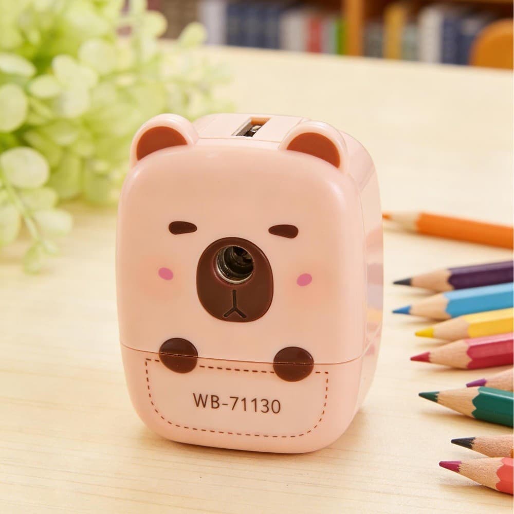 Apontador Grande da Capivara  | Com Reservatório | Para Lápis Jumbo e Comum