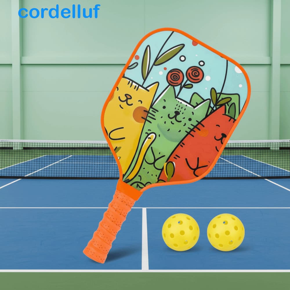 Conjunto De Pickleball Infantil CORDELLUF , Durável De Desenho Animado , 2 Bolas