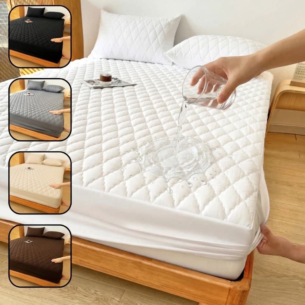 Protetor de Colchão Impermeável Capa de Colchão 100% Matelada Silenciosa Anti-Ácaro Vários Tamanhos