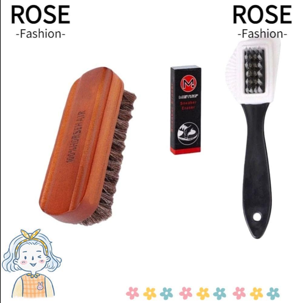 ROSEGOODS 3 Pçs/Set Kit De Escova De Camurça , Com Borracha Macia Nubuck Escovas , Multifuncional