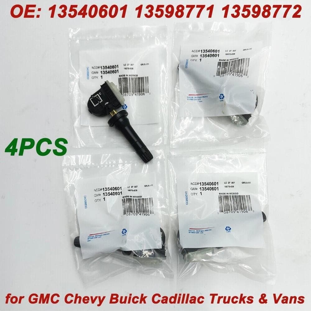 Pacote De 4 Para Caminhões E Vans GMC Buick Cadillac Chevrolet 2017 2021 2022 13540601 13598771 13598772 Sensor De Press