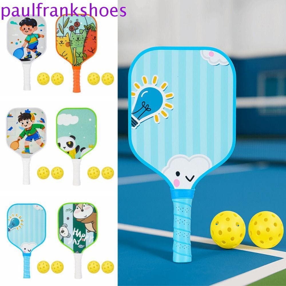 Conjunto De Pickleball Infantil PAULFRANKSHOES , Colorido De Desenho Animado , Fibra De Vidro