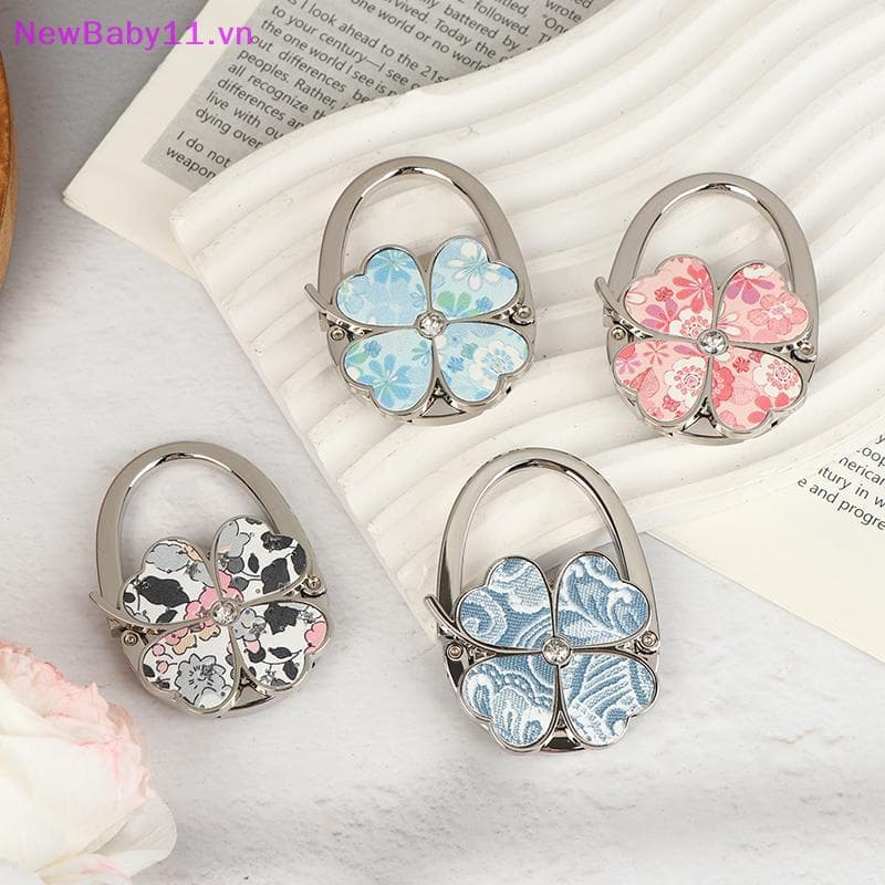 NewBaby Na Moda Bolsa Gancho Dobrável Flores Cabide Portátil Saco De Armazenamento Para Interior Ao Ar Livre Mesa Latera