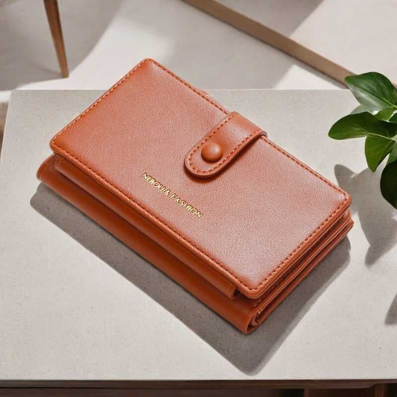 Comércio exterior Casual carteira feminina grande capacidade simples senhoras carteira zíper moeda Pur