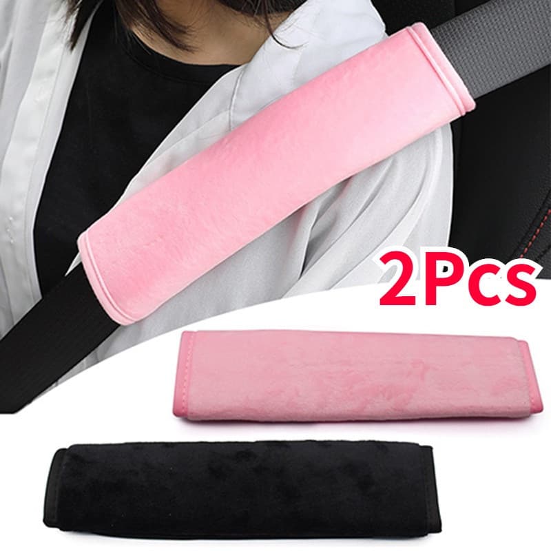 Conjunto de 2 peças de protetores de ombro para cinto de segurança de carro, capas confortáveis, almofadas macias de pel