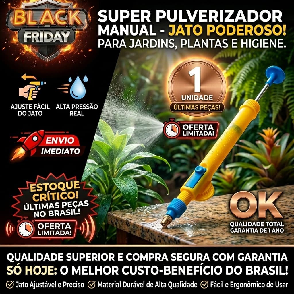 Pulverizador Manual Para Garrafa Pet Universal Borrifador Bico Regulavel c/Pressão