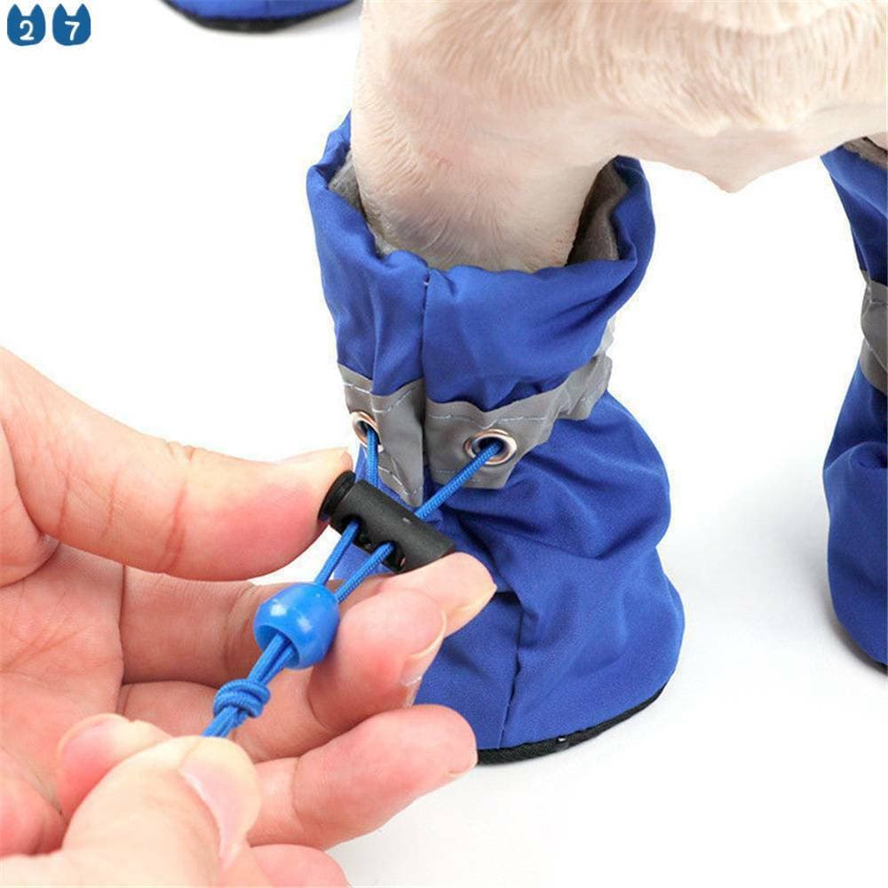 27 Pets4pcs Botas Para Cães Sapatos Antiderrapantes À Prova D'água Gatos