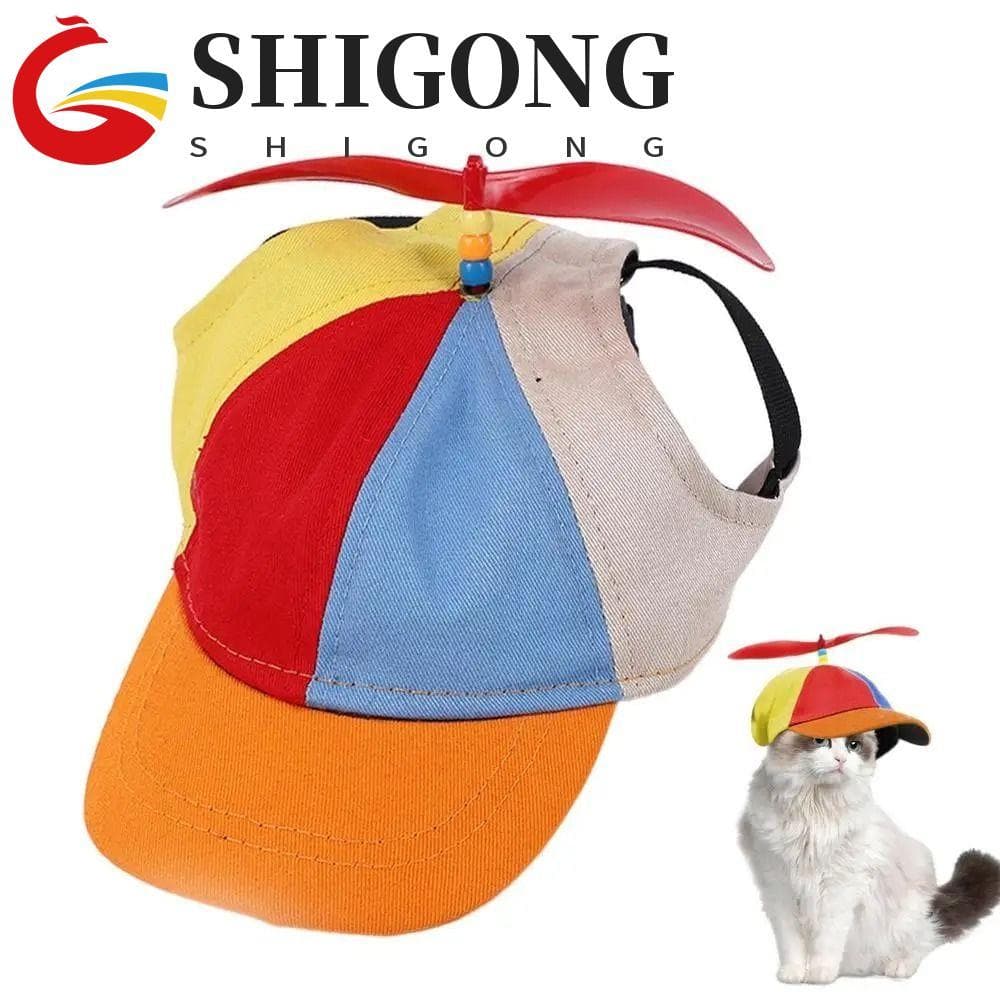 Chapéu De Hélice Para Animais De Estimação SHIGONG , Boné De Beisebol Removível E Respirável Cães , Superior De Helicópt