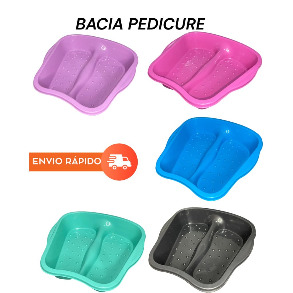 BACIA PEDICURE SPA EM CASA ESCALDA PÉS SALÃO PLÁSTICO REFORÇADO