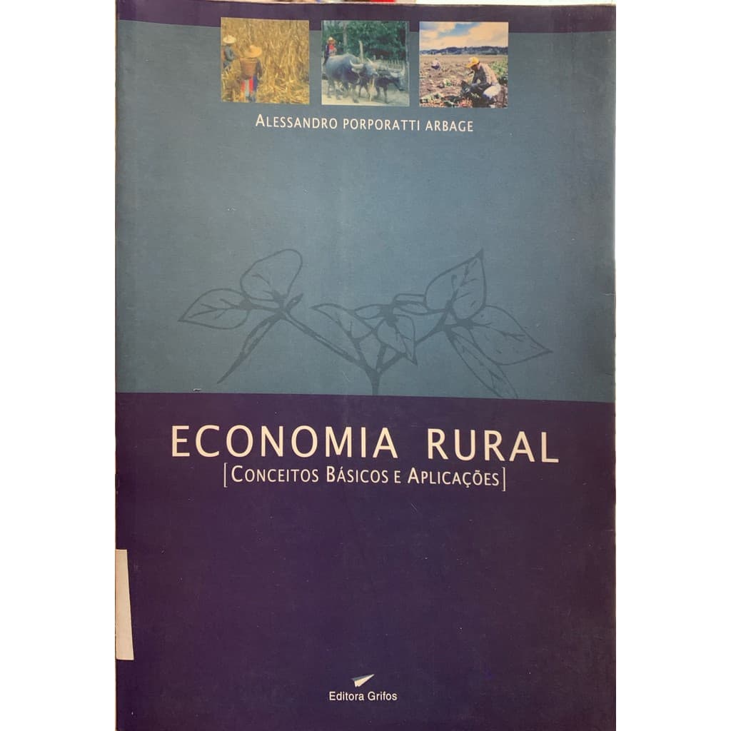 Economia Rural Conceitos Básicos E Aplicações de Alessandro Poporatti Arbage 7800912