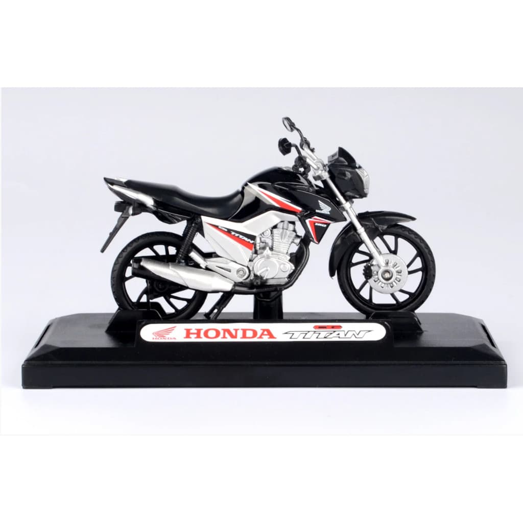 🏆 Miniatura Moto Honda CG 160 Titan 150 160 Escala 1:18 – Metal | Licenciada | Colecionável Premium