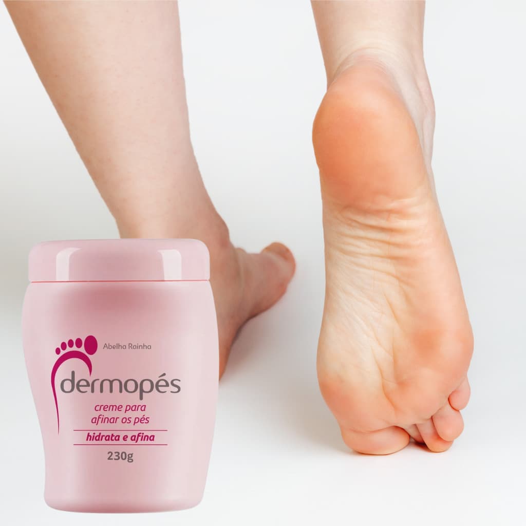 Creme Para Afinar Os Pés Dermopés Abelha Rainha 230g