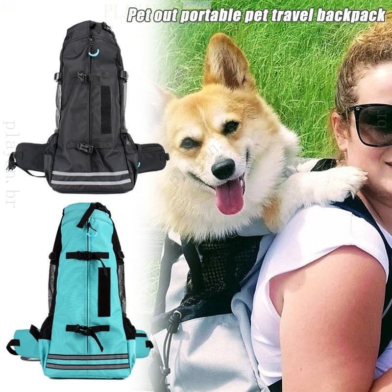 Pet Mochila Respirável Dog Carrier Bag Para Cães De Grande Porte Bulldog Ajustável Sacos De Viagem Portátil