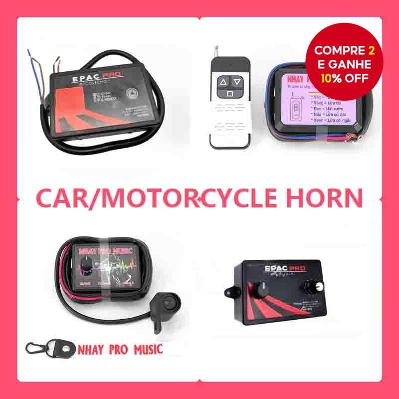 12-24V 25 Efeitos Sonoros NHAY 3pro Buzina Profissional para Moto com Display Digital e Controlador de Buzina de Ar