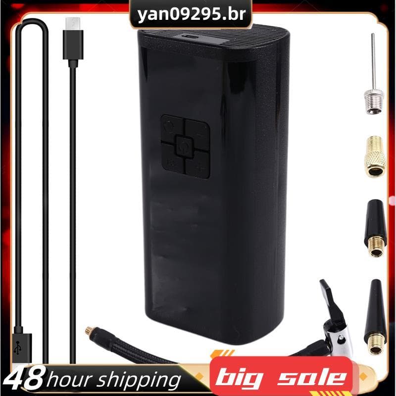 Compressor De Ar Portátil Sem Fio Para Carro , 150PSI , Bomba De Inflação De Pneus Motocicleta , Bicicleta , Bola De Pne