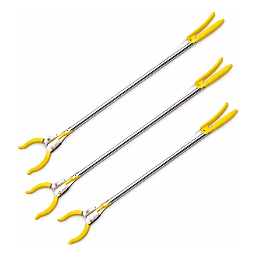 Kit 3 Pegador De Objeto Garra Mão Mecânica Braço Extensor