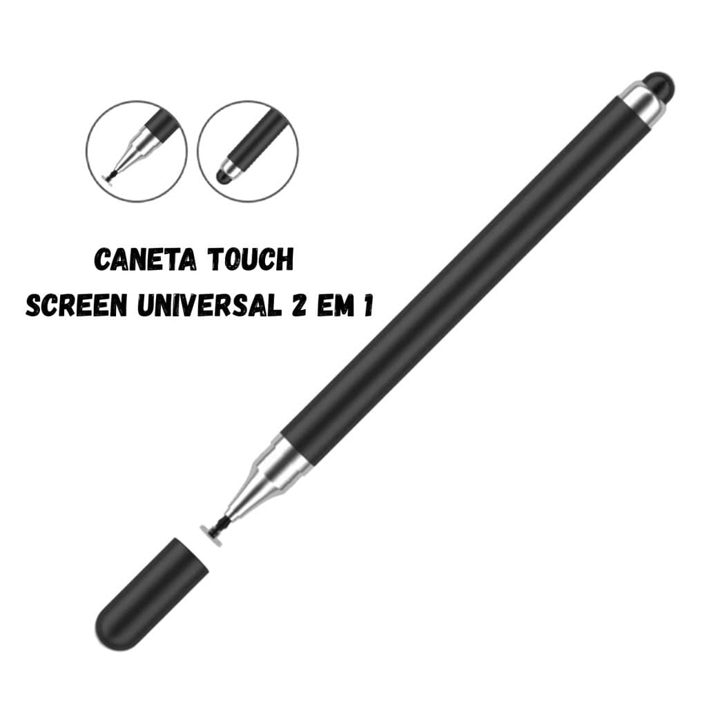 Caneta Touch Screen 2 em 1 Stylus Universal para Celular Tablet