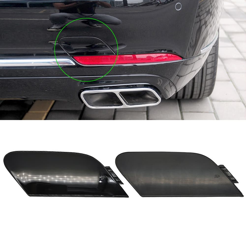 Para Mercedes W222 Amortecedor Traseiro Do Carro Gancho De Reboque Capa Preto Benz S Classe 20014-2020 S300 S350 S400 S5