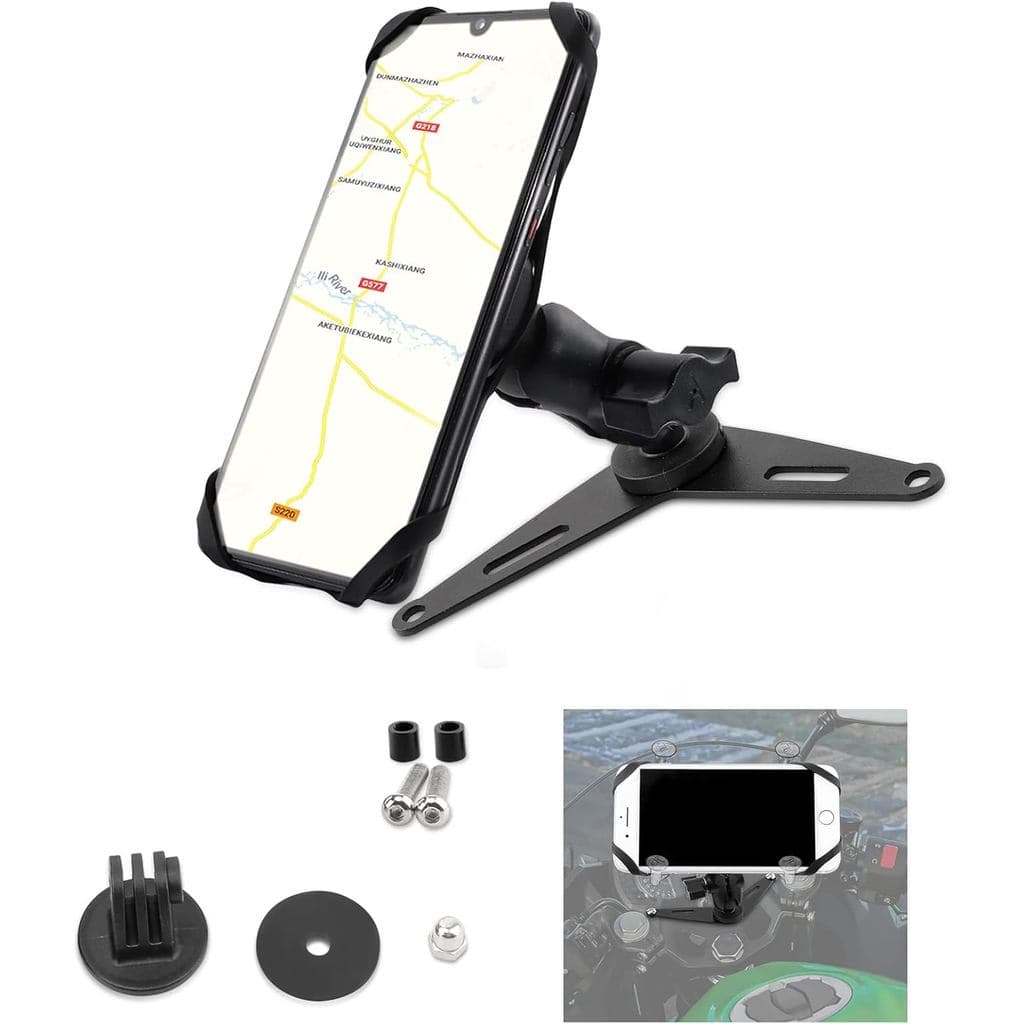 Suporte de Telefone para Motocicleta GUAIMI 360 °   Suporte de Celular Rotativo com Suporte para Câmera Suporte de Telef