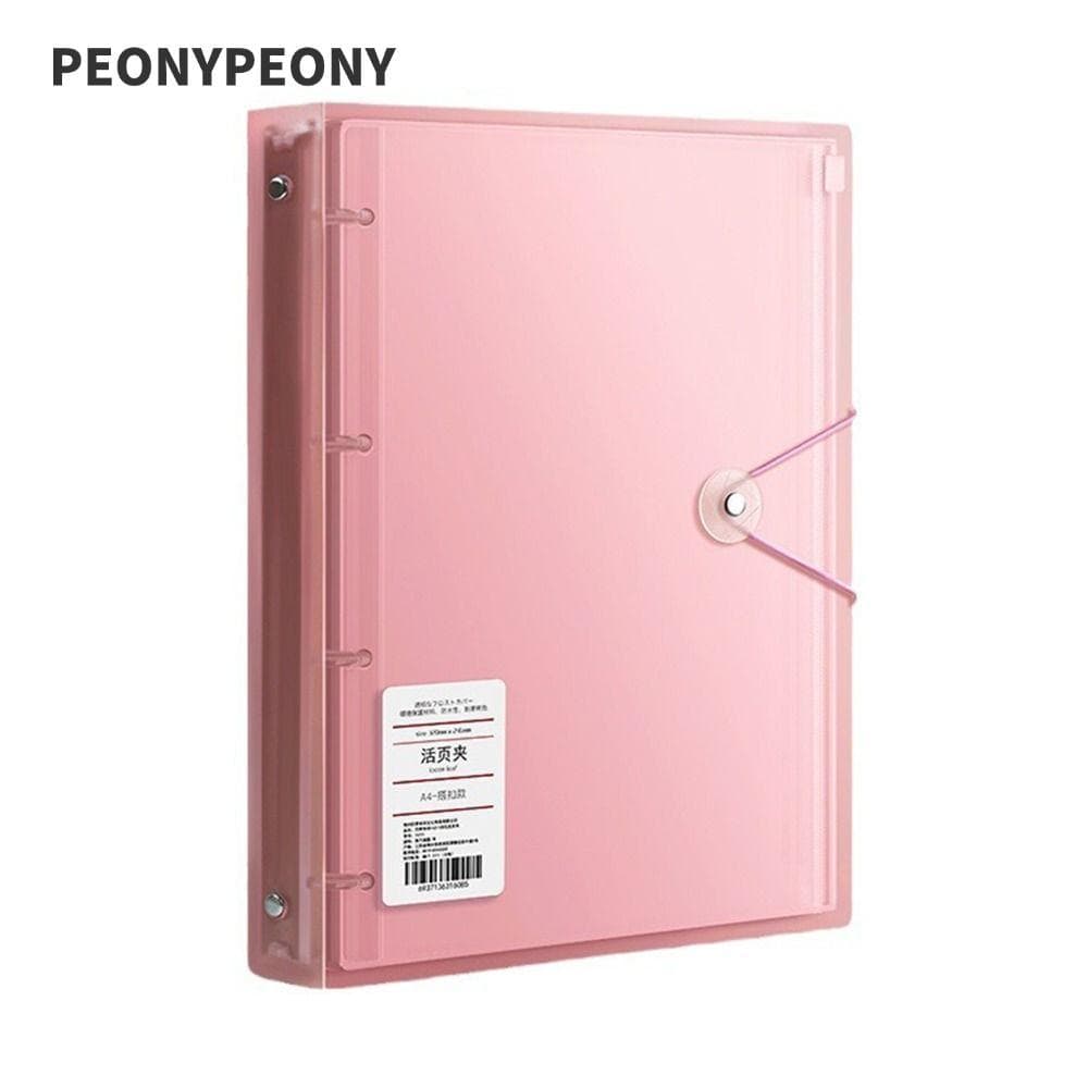 Livreto De Armazenamento Peônia , Saco De Identificação Familiar De Folhas Soltas A4/A5/B5 PP Fil À Prova De Poeira Para