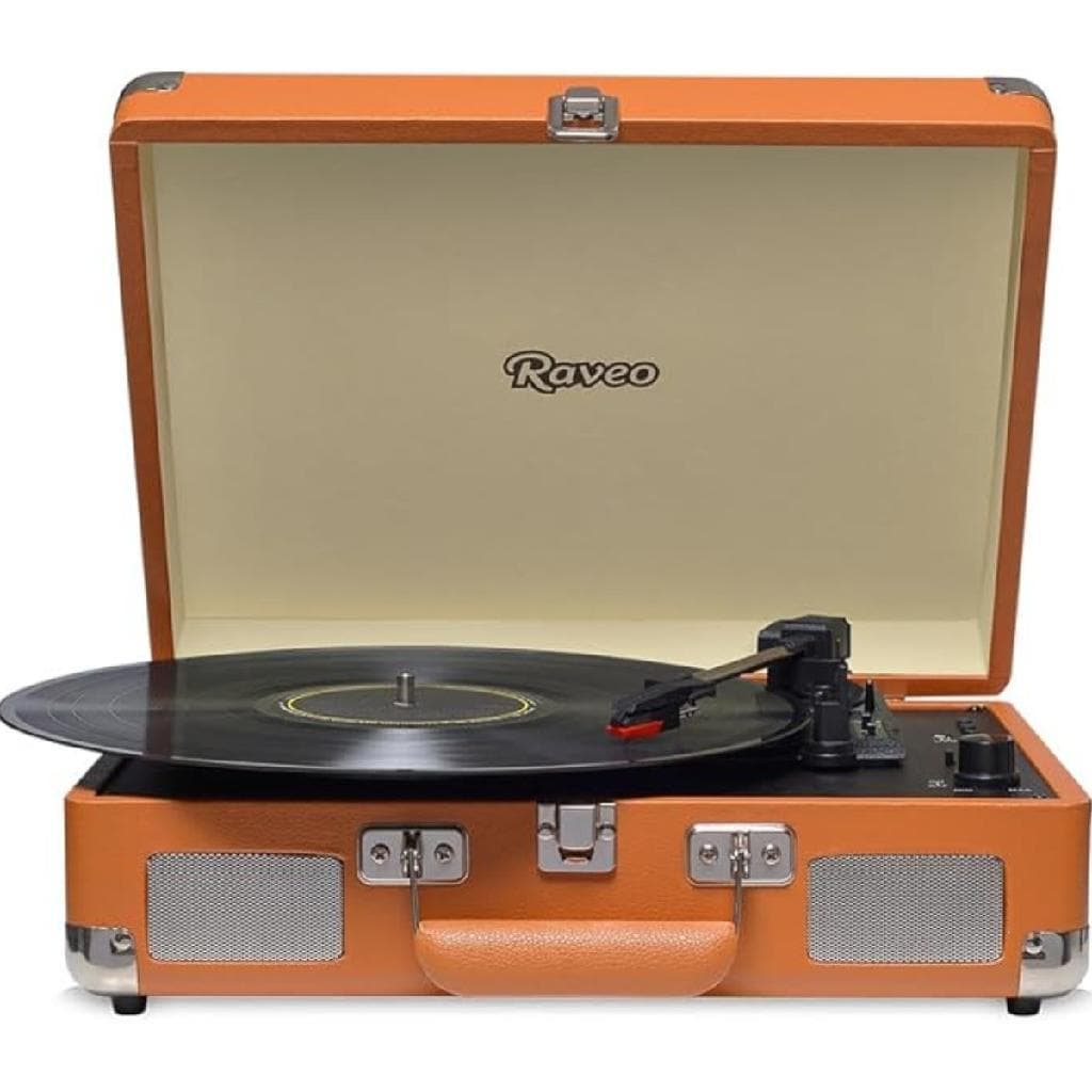 Vitrola Raveo Sonetto Chrome Toca-discos Bt Grava Usb Cor Caramelo 127/220v