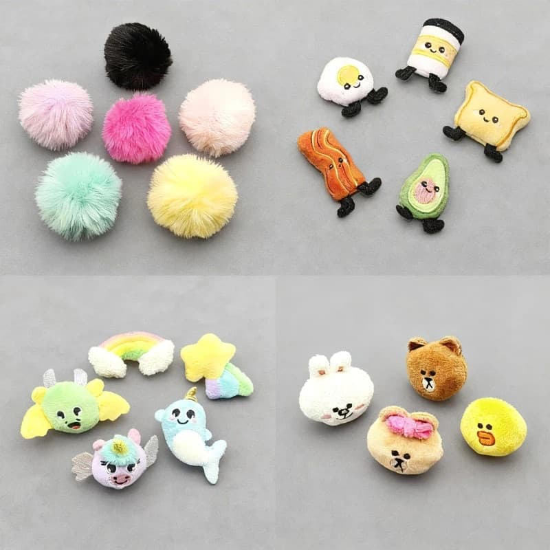 Miss Zoe Jibtz Bolsas Com Buracos De Animais De Pelúcia , Acessórios Fofos Em Forma De Ovo , De Desenhos Animados , pom 