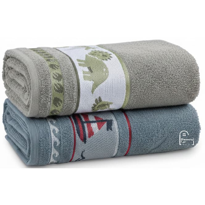 Kit 2 Toalhas Infantil Kids de Banho Algodão Meninos Meninas Toque Aveludado