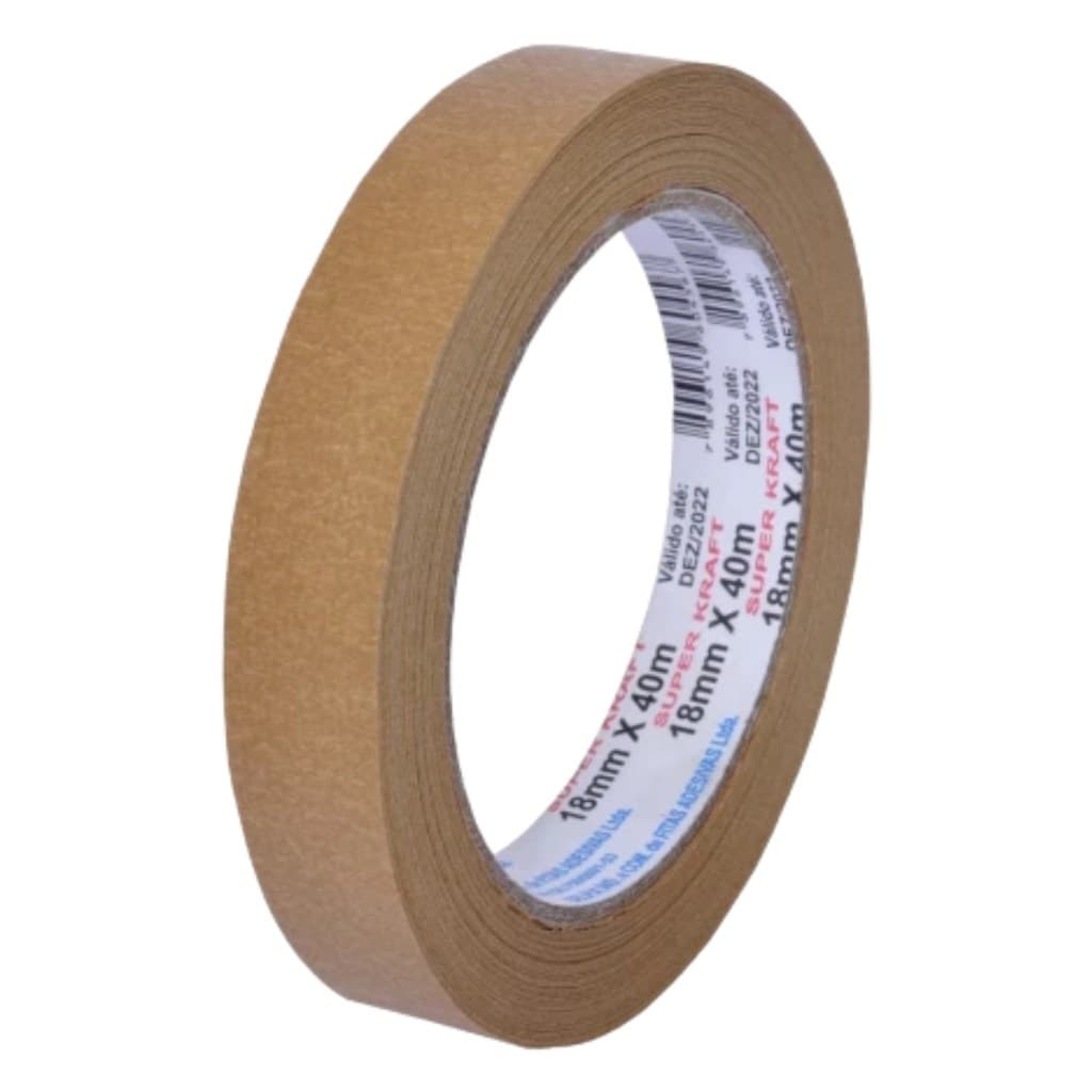 Fita Kraft Crepada Delfix Super Kraft 18mm X 40m - Unidade
