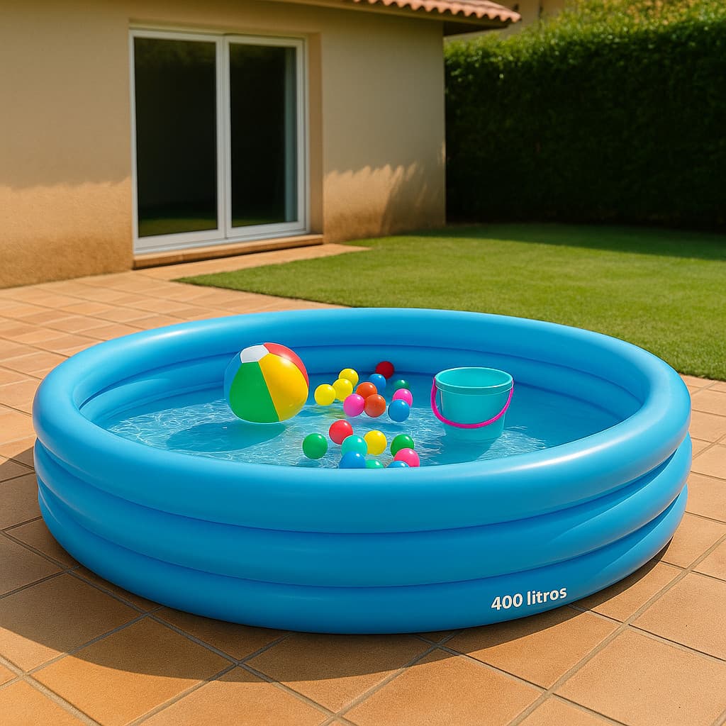 Piscina Infantil Pequena Grande 118L 400L Redonda Inflável Àgua e Bolinhas Fundo do Mar