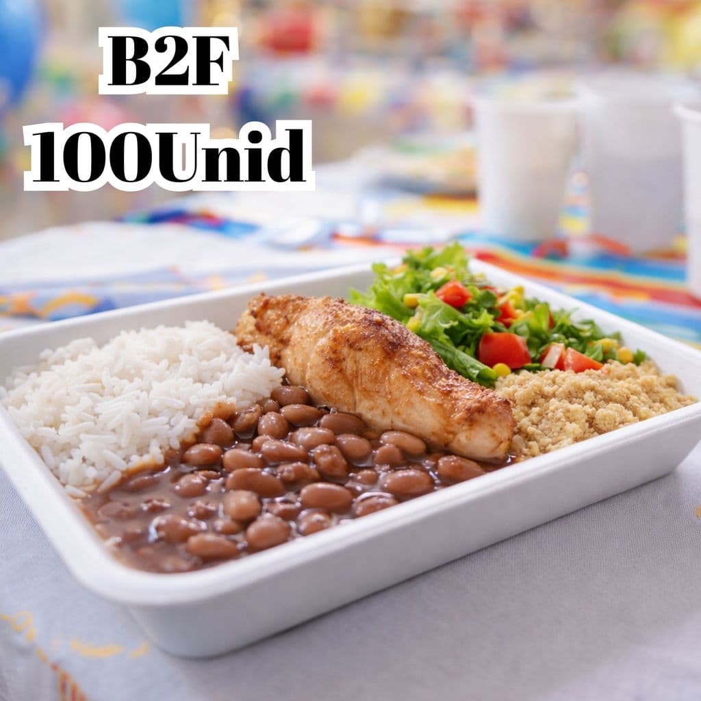 Bandeja Isopor B2F 100Unid 210X140X32 Refeiçao Descartavel