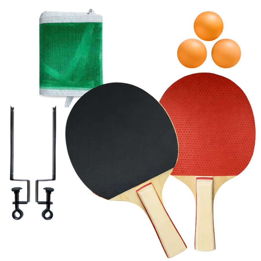 Kit Jogo De Ping Pong Tênis De Mesa 2 Raquetes 3 Bolinhas 1 Redinha