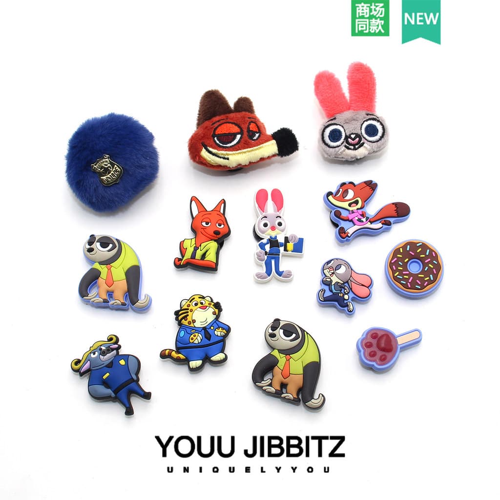 Miss Zoe Jibtz Crazy Zootopia hole bags Acessórios Fofos Chinelos Da Disney