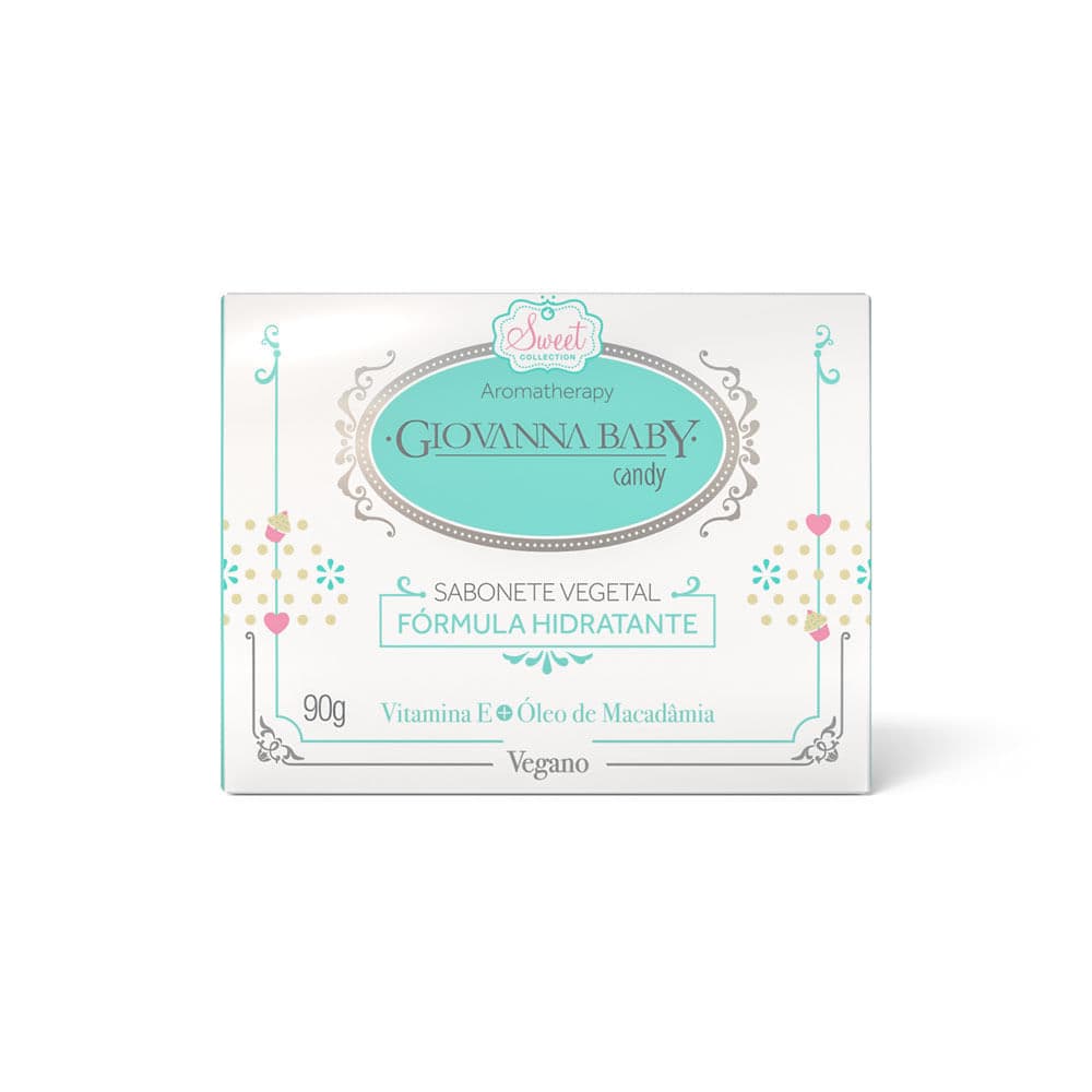 Sabonete em Barra Vegetal Giovanna Baby Candy Óleo de Macadâmia e Vitamina E 90g