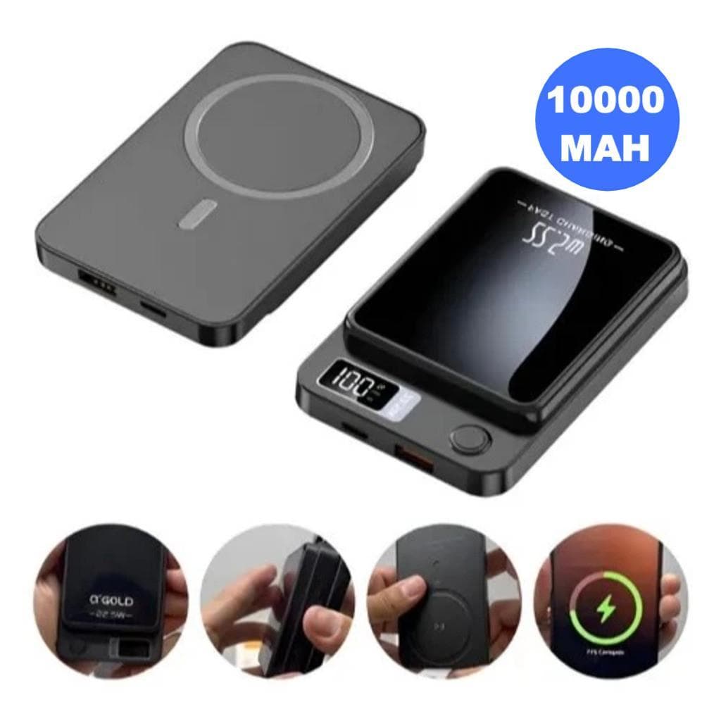 Carregador Portátil 10,000 mah Para iPhone , Powerbank De Indução Magsafe ，Carregamento rápido de 22,5 W