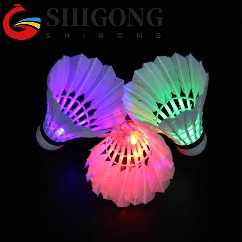SHIGONG LED Badminton , Cabeça De Espuma Luminosa Iluminação Noite Escura Brilhante Peteca Colorida