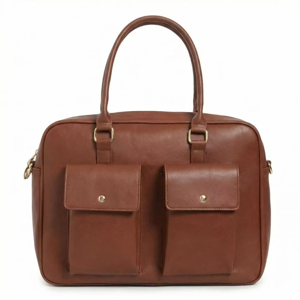 Bolsa para Laptop Feminina Couro PU Pasta Executiva Elegante Bolsa Trabalho Escritório