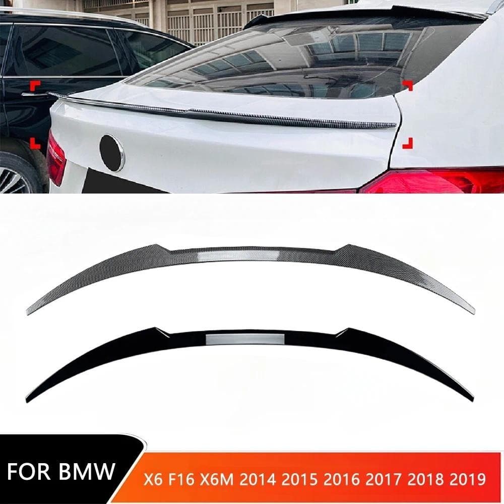 Spoiler Traseiro S Cauda Fin Guarda Para BMW X6 F16 2014 2015 2016 2017 2018 2019 Carro Tronco Asa Difusor Divisor Corpo