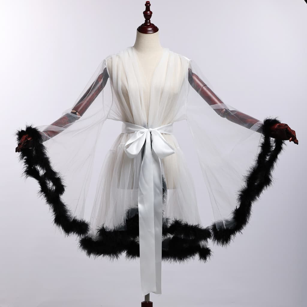 Sexy Senhoras Vestido De Tule Robe Vestir Perspectiva Pura Gravidez Maternidade Camisola Pijamas