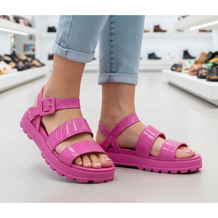 Sandália Infantil Menina Slide Anatômica, Leve, Linda e Confortável