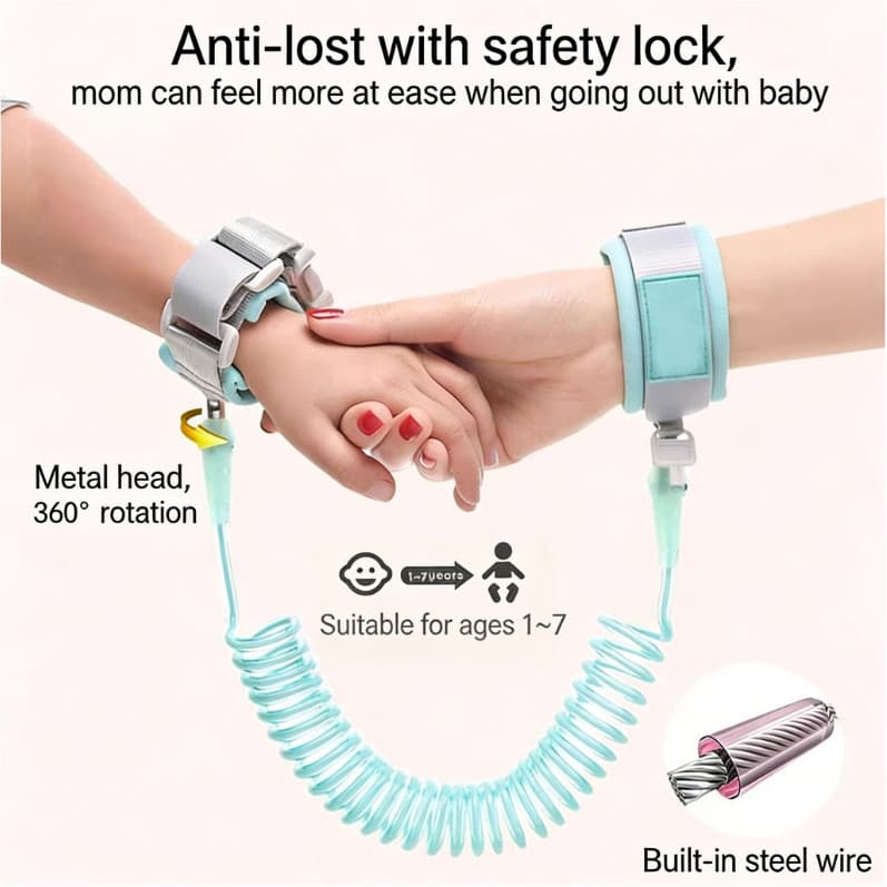 Crianças Anti-Perdido Elo De Pulso Criança Arnês De Segurança Bebê Andando Trela Cinto